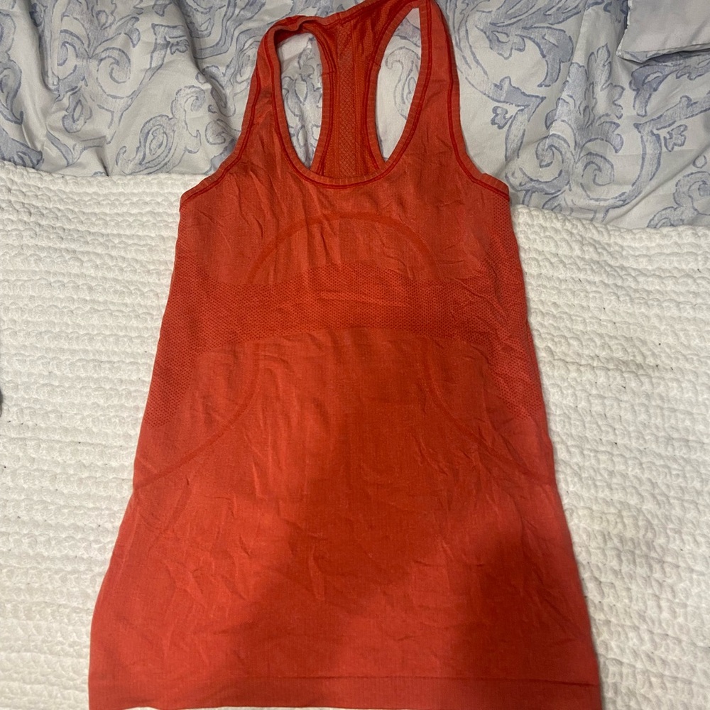 Lululemon Coral/Orange Swiftly Tech Tank top